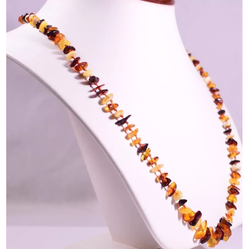 55 cm Lot of 5 wholesale natural Baltic amber baroque adult necklace