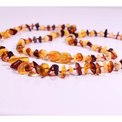 55 cm Lot of 5 wholesale natural Baltic amber baroque adult necklace