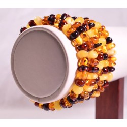 5 wholesale Genuine Baltic amber bracelet - multicolor style