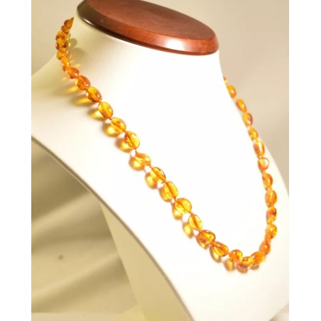 45 cm Lot of 3 wholesale natural Baltic amber olive adult necklace