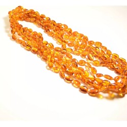 45 cm Lot of 3 wholesale natural Baltic amber olive adult necklace